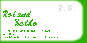 roland walko business card
