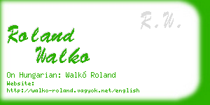 roland walko business card